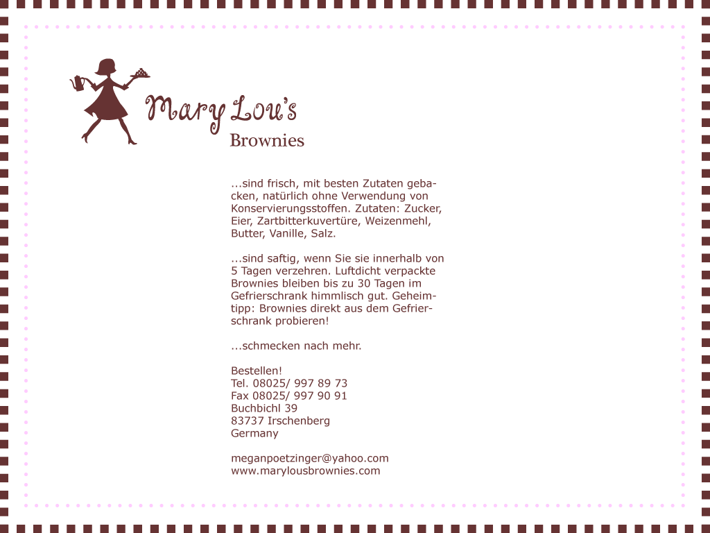 Mary Lou's Brownies Sassy Girl logo